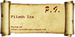 Pilath Iza névjegykártya